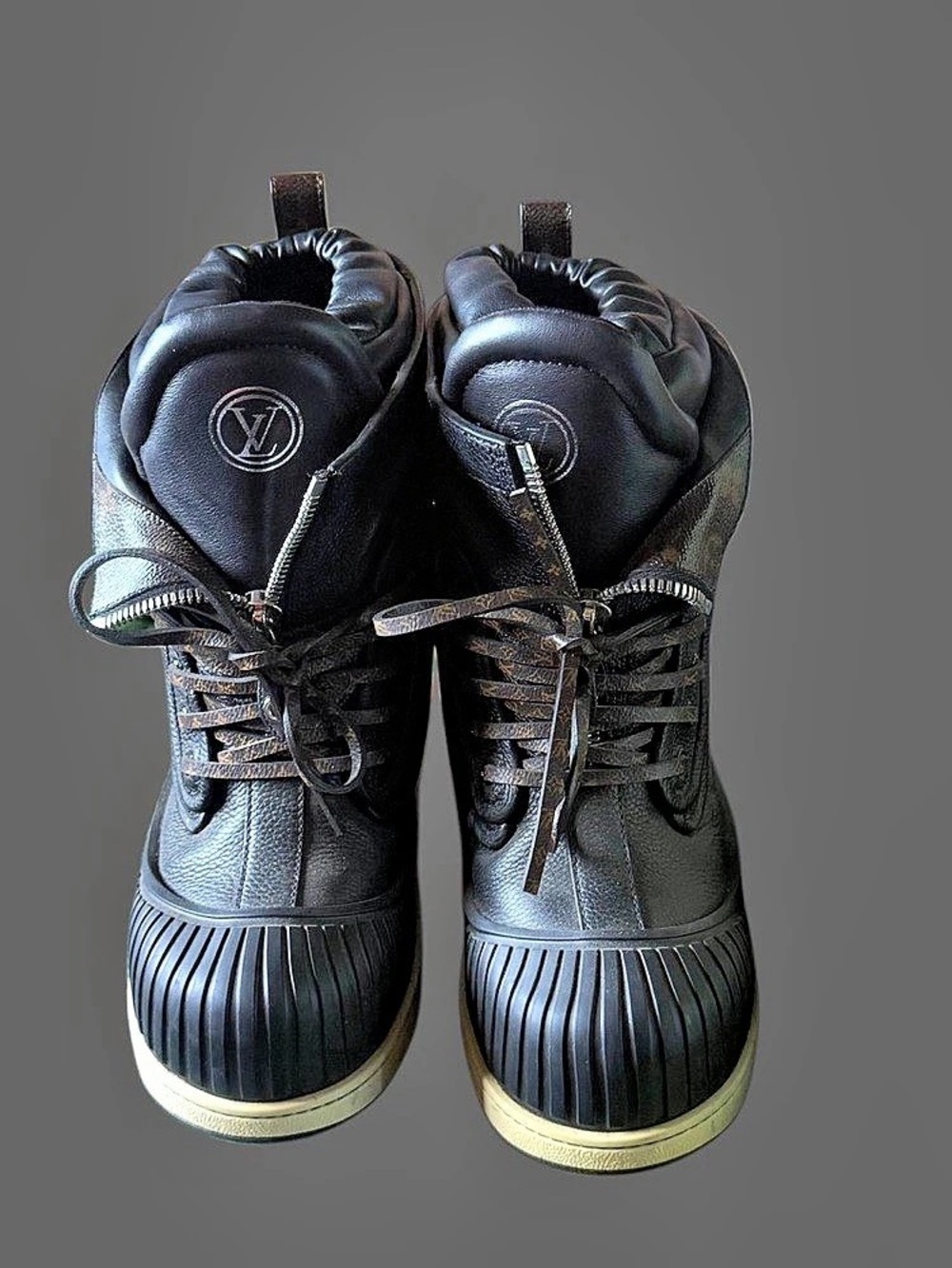 Louis Vuitton Stellar Sneaker Boot High-Top Sneakers in Black & White